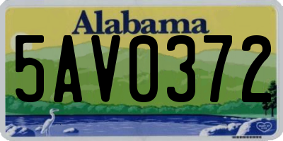 AL license plate 5AV0372