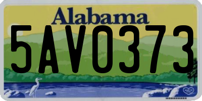 AL license plate 5AV0373