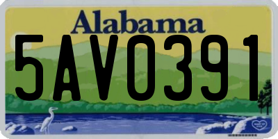 AL license plate 5AV0391