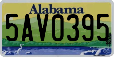 AL license plate 5AV0395