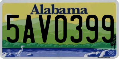 AL license plate 5AV0399