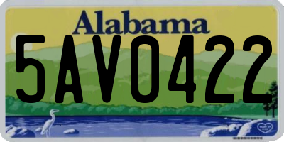 AL license plate 5AV0422