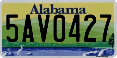 AL license plate 5AV0427