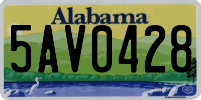 AL license plate 5AV0428