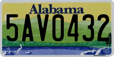 AL license plate 5AV0432