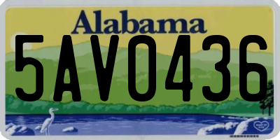 AL license plate 5AV0436