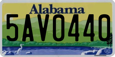 AL license plate 5AV0440