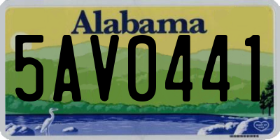 AL license plate 5AV0441