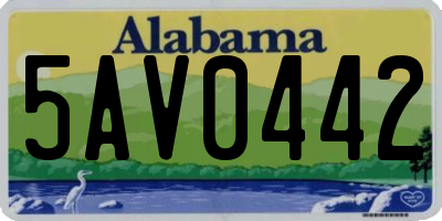 AL license plate 5AV0442