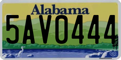 AL license plate 5AV0444