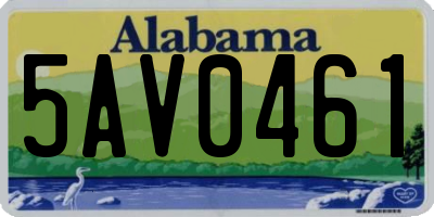 AL license plate 5AV0461
