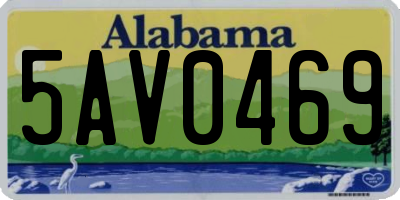 AL license plate 5AV0469