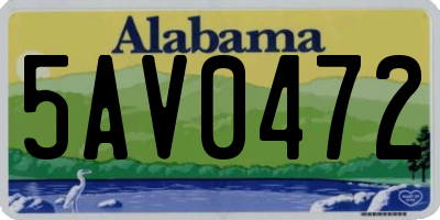 AL license plate 5AV0472