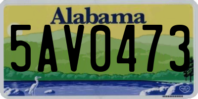 AL license plate 5AV0473