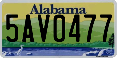AL license plate 5AV0477