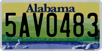 AL license plate 5AV0483