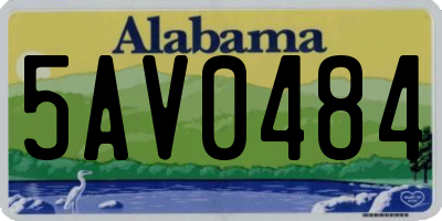 AL license plate 5AV0484