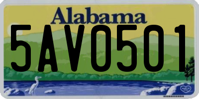 AL license plate 5AV0501