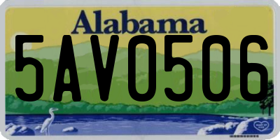 AL license plate 5AV0506