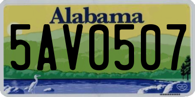 AL license plate 5AV0507