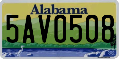 AL license plate 5AV0508