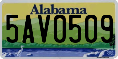 AL license plate 5AV0509
