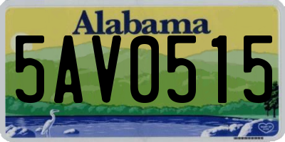 AL license plate 5AV0515