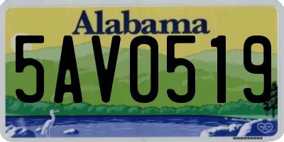 AL license plate 5AV0519