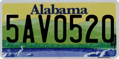 AL license plate 5AV0520