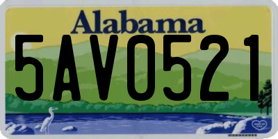 AL license plate 5AV0521
