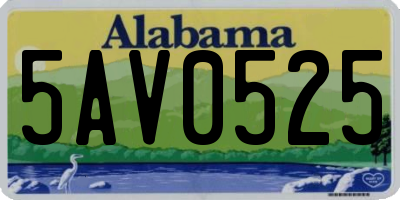 AL license plate 5AV0525