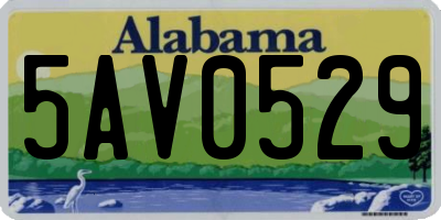 AL license plate 5AV0529