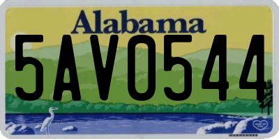 AL license plate 5AV0544