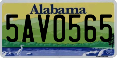AL license plate 5AV0565