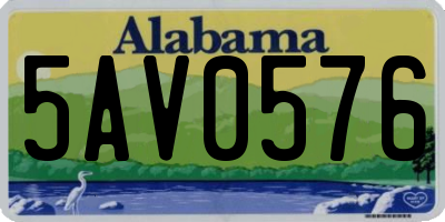 AL license plate 5AV0576