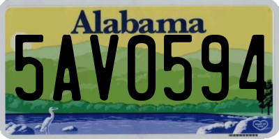AL license plate 5AV0594