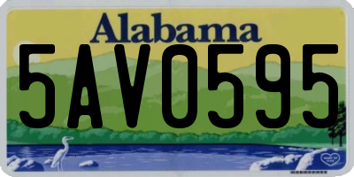 AL license plate 5AV0595