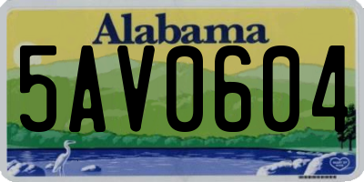 AL license plate 5AV0604