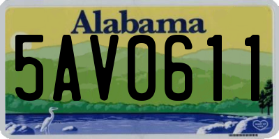 AL license plate 5AV0611
