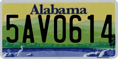 AL license plate 5AV0614