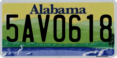 AL license plate 5AV0618
