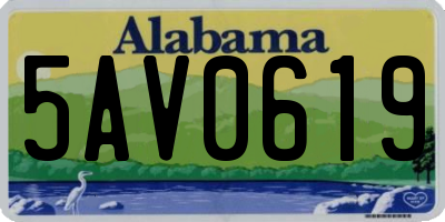 AL license plate 5AV0619