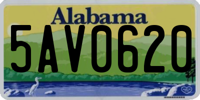 AL license plate 5AV0620