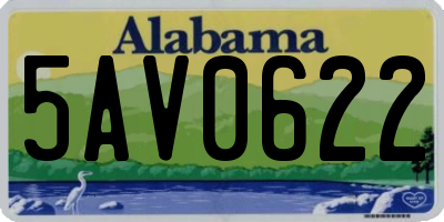 AL license plate 5AV0622