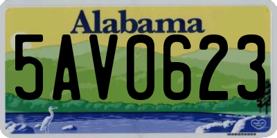 AL license plate 5AV0623