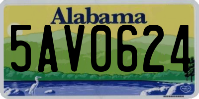 AL license plate 5AV0624