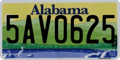 AL license plate 5AV0625