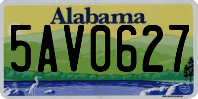 AL license plate 5AV0627