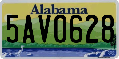 AL license plate 5AV0628
