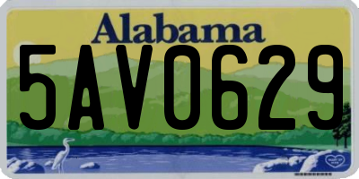 AL license plate 5AV0629